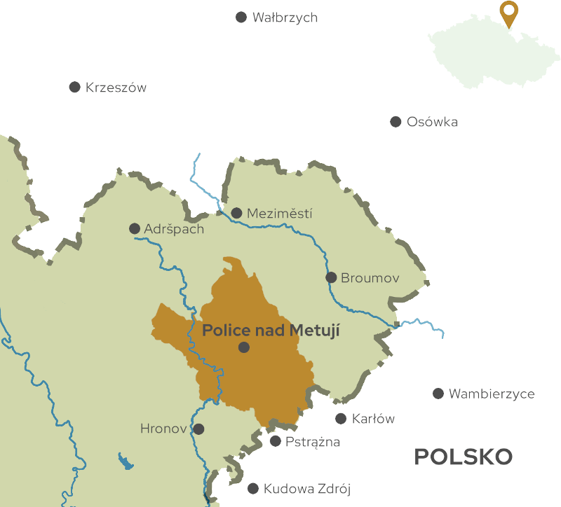 Mapa Policka